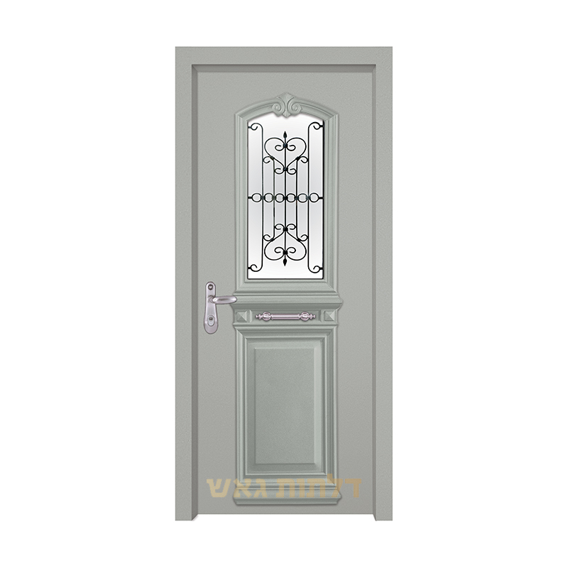 דלת כניסה מעוצבת 7001-2 צבע 0096-אפור בהיר