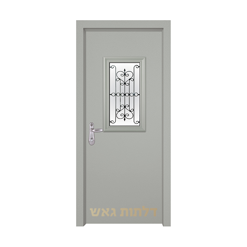 דלת כניסה מעוצבת 7004-2 צבע 0096-אפור בהיר