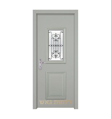 דלת כניסה מעוצבת 7008-2 צבע 0096-אפור בהיר