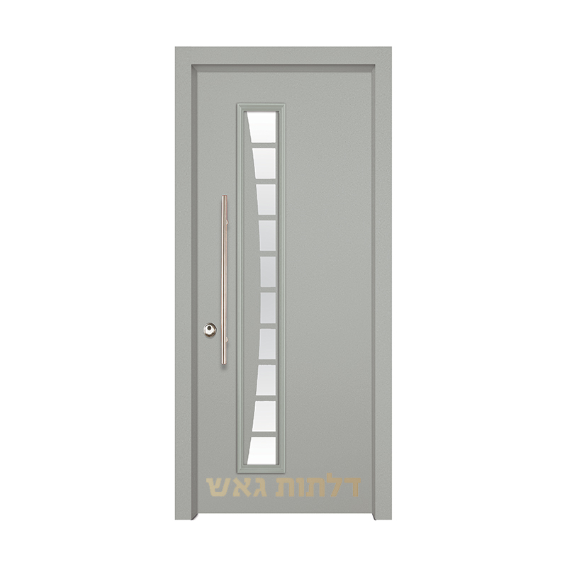 דלת כניסה מעוצבת 7030 צבע 0096-אפור בהיר
