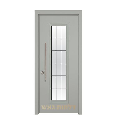 דלת כניסה מעוצבת 7050-20 צבע 0096-אפור בהיר