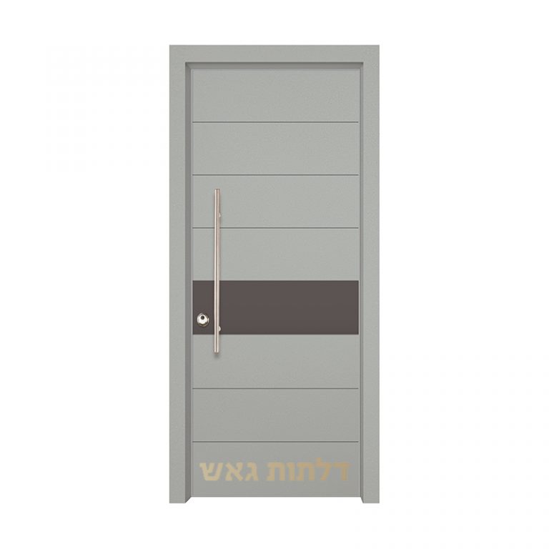 דלת כניסה הייטק 8004 צבע 0096-אפור בהיר