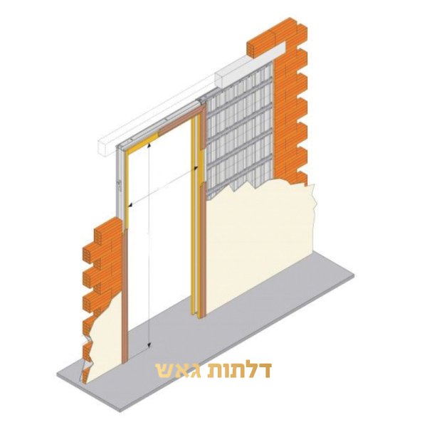 כיס מתכת לדלת הזזה בתוך-הקיר