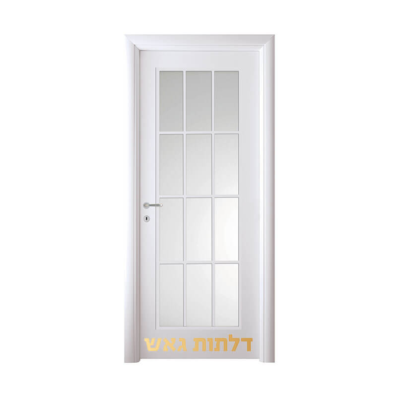 דלתות פנים משקוף עגול לבן חלון אנגלי