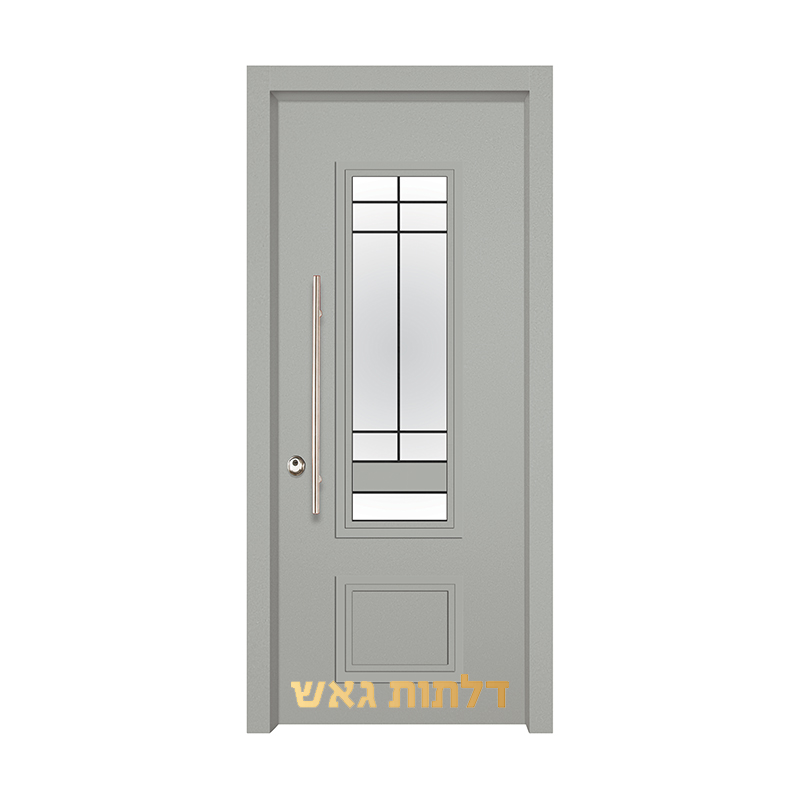 דלת כניסה מעוצבת 7020-15 0096-אפור בהיר