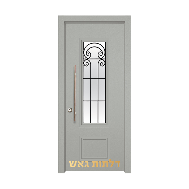 דלת כניסה מעוצבת 7020-24 0096-אפור בהיר
