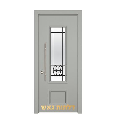 דלת כניסה מעוצבת 7020-8 0096-אפור בהיר