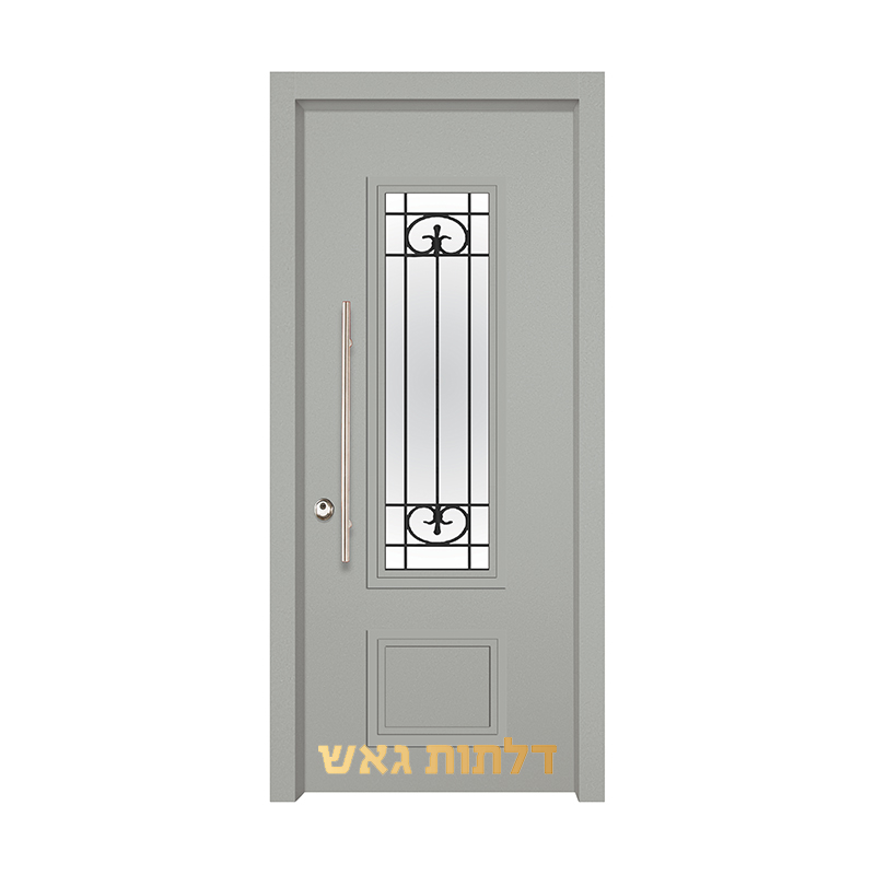 דלת כניסה מעוצבת 7020-9 0096-אפור בהיר