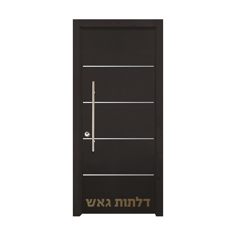 דלת שיק פסי ניקל - 9005